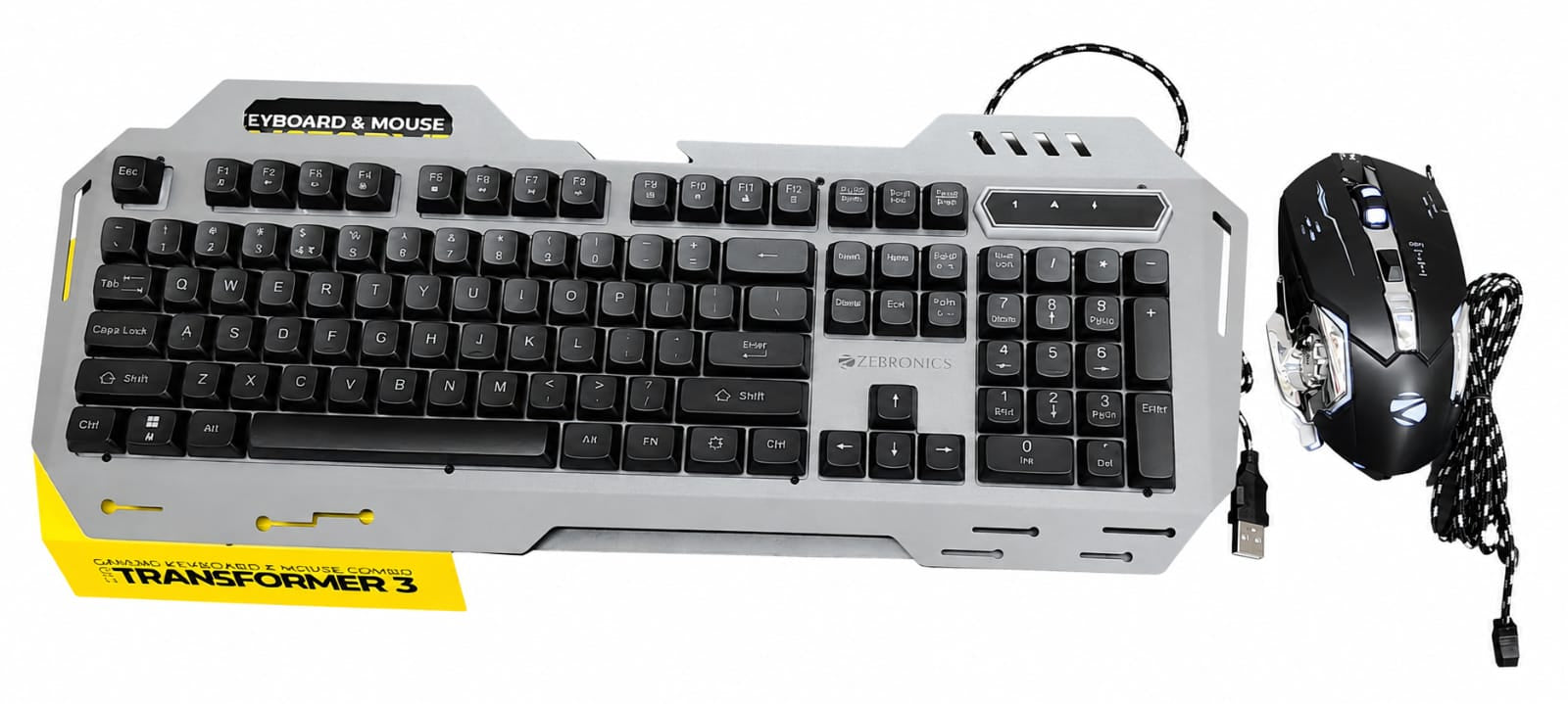 Zebronics Gaming Keyboard & Mouse Combo Transformer 3